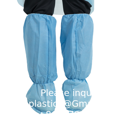 Couverture de chaussure jetable non glissante bleue haute jetable imperméable à l' eau couverture de chaussure de pluie durable couverture de chaussure jetable