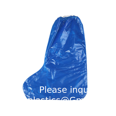 Vente en gros de couvertures de bottes épaissis à manches longues jetables couvertures de jambes PE PP CPE jetables imperméables à l'eau couvertures de jambes de veau