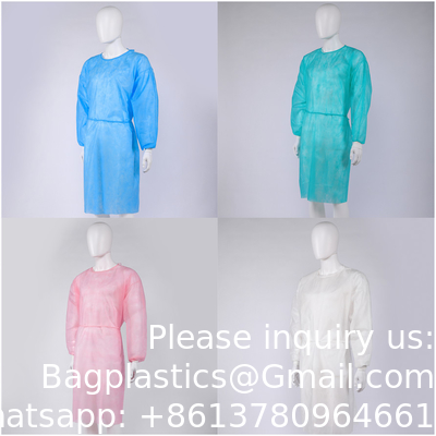 Fabricant Vêtements d'isolation jetables PP+PE Non tissés Vêtements de protection personnels médicaux Batas chirurgicaux Détachables