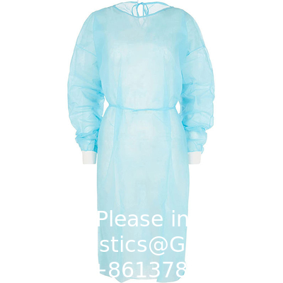 Fabricant Manches de protection médicale élastique non tissées en tricot PP+PE Robes d'hôpital isolantes jetables