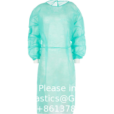 Fabricant Manches de protection médicale élastique non tissées en tricot PP+PE Robes d'hôpital isolantes jetables