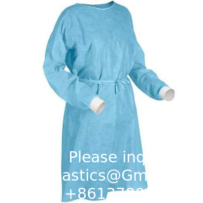 PP non tissé jetable 15g Robe de visiteur léger CE Far Infrared Robe d'isolement médical jetable