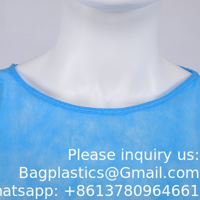 PP non tissé jetable 15g Robe de visiteur léger CE Far Infrared Robe d'isolement médical jetable