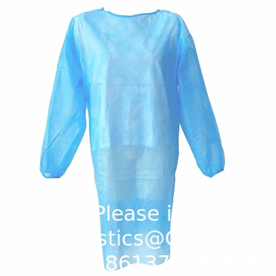 Vêtements de chimiothérapie jetables de couleur jaune imperméable à l'eau Vêtements d'isolation chirurgicale médicale