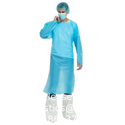 Loupes de pouce jetables étanches à l'eau Protecteur CPE PLASTIC Robe hospitalière Médicale chirurgicale Robe CPE jetable