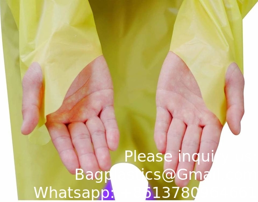 Loupes de pouce jetables étanches à l'eau Protecteur CPE PLASTIC Robe hospitalière Médicale chirurgicale Robe CPE jetable