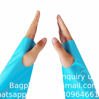 Loupes de pouce jetables étanches à l'eau Protecteur CPE PLASTIC Robe hospitalière Médicale chirurgicale Robe CPE jetable
