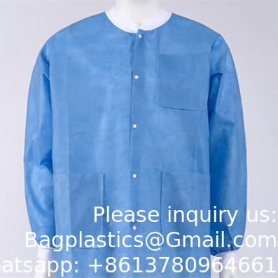 PP SMS Uniformes d'hôpital Médecin Infirmière Chirurgicale Médicale Lab Blanc manteau démaquillant Adultes Enfants Chemie Laboratoire