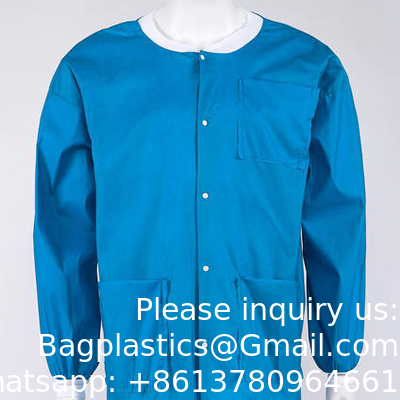 PP SMS Uniformes d'hôpital Médecin Infirmière Chirurgicale Médicale Lab Blanc manteau démaquillant Adultes Enfants Chemie Laboratoire