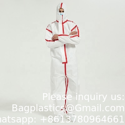 Vêtements de travail non tissés, ensemble d'équipements de protection individuelle, combinaison avec couture en ruban adhésif