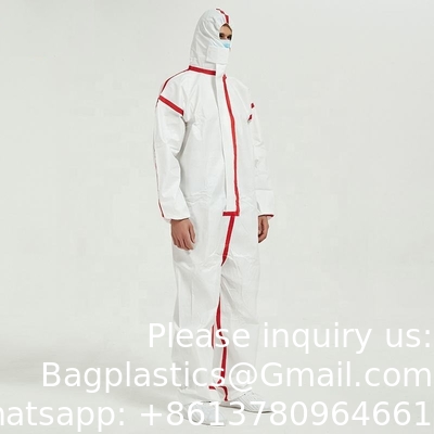 Vêtements de travail non tissés, ensemble d'équipements de protection individuelle, combinaison avec couture en ruban adhésif