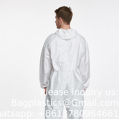 Vêtements de travail non tissés, ensemble d'équipements de protection individuelle, combinaison avec couture en ruban adhésif