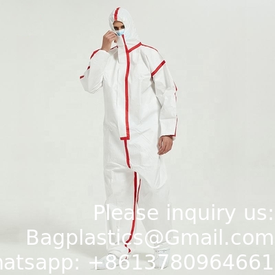Vêtements de travail non tissés, ensemble d'équipements de protection individuelle, combinaison avec couture en ruban adhésif