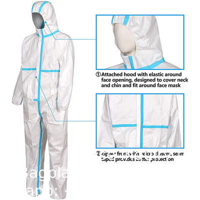 Ppekit Vêtements de sécurité jetables Protection à usage unique Protecteur chimique Microporeux Vêtements de protection non tissés OEM