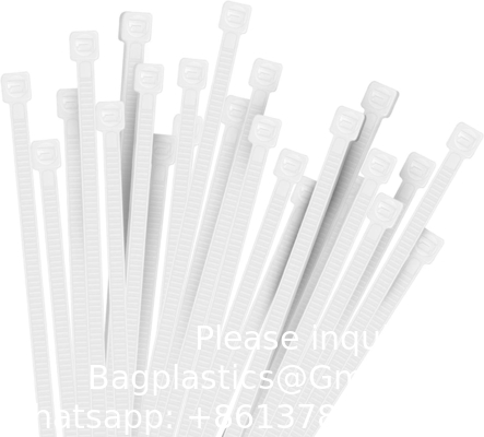 Des cravats à fermeture à glissière de 8 pouces, des cravats en plastique haut de gamme avec résistance à la traction, des cravats en nylon noir auto-verrouillable