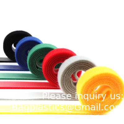 Des attaches en velours colorées, des attaches de câbles de fixation réutilisables, du tissu en microfibre de 6 pouces