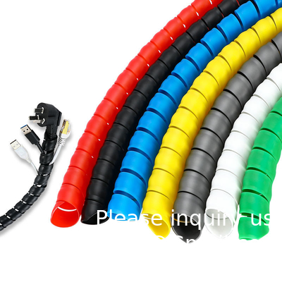 Tuyaux en spirale flexibles enveloppés en câble de gestion de manche de câble d'ordinateur de gestion de câble 3 mètres de longueur Noir