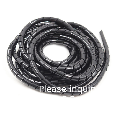 Tuyaux en spirale flexibles enveloppés en câble de gestion de manche de câble d'ordinateur de gestion de câble 3 mètres de longueur Noir
