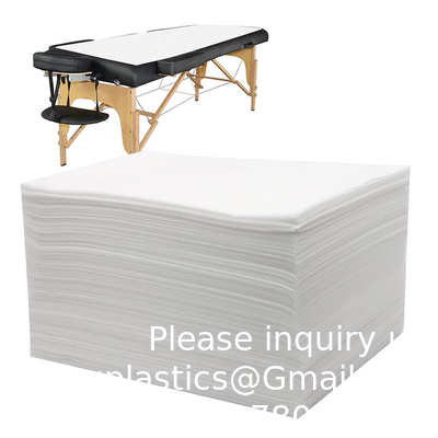 Couverture de lit jetable SMS imperméable à l' eau Couche unique non tissée Massage spa blanc Lit jetable