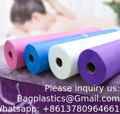 Couverture de table de massage jetable feuille de papier Pp non tissée imperméable à l' eau rouleaux de draps jetables pour salon de beauté Spa