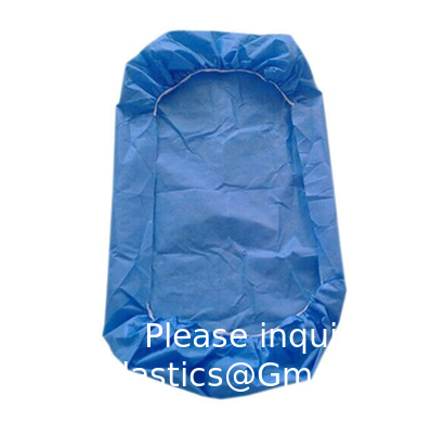 SMS jetable 3 couches 90x200cm imperméable à l'eau de haute qualité spa de beauté bande élastique couvre-lit médical