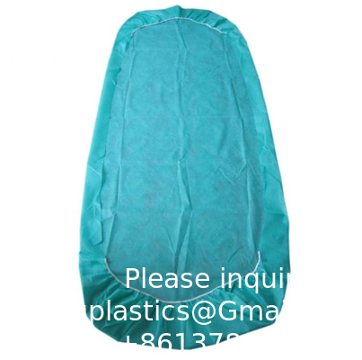 SMS jetable 3 couches 90x200cm imperméable à l'eau de haute qualité spa de beauté bande élastique couvre-lit médical