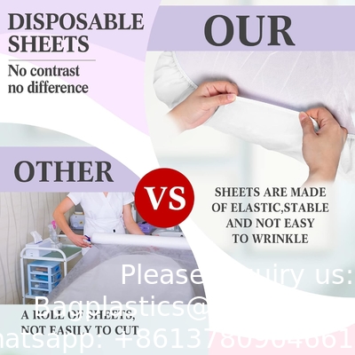 Couverture de lit non tissée jetable Couverture de lit non tissée PP jetable avec bande de couverture élastique
