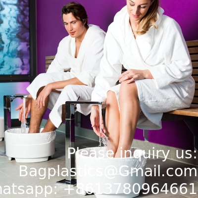 Couches de pédicure jetables, couches de spa à usage unique en plastique transparent, couches jetables pour les pieds, couches de baignoire pour les pieds