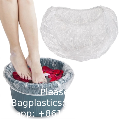 Couches de pédicure jetables, couches de spa à usage unique en plastique transparent, couches jetables pour les pieds, couches de baignoire pour les pieds