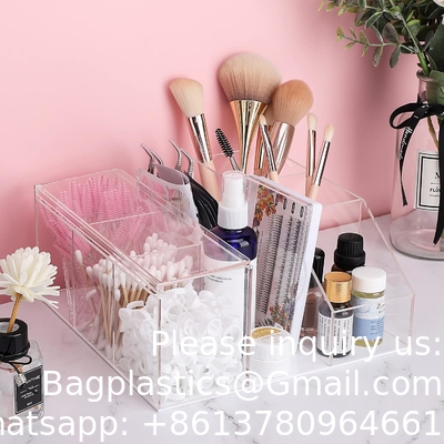 Organisateur de beauté, organisateur de rangement d'affichage, organisateur de maquillage clair, fournitures d'extension de cils Boîte d'affichage de stockage