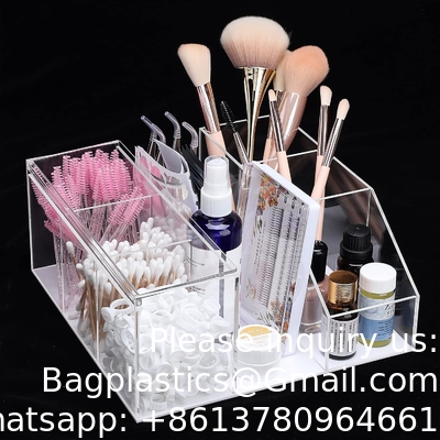 Organisateur de beauté, organisateur de rangement d'affichage, organisateur de maquillage clair, fournitures d'extension de cils Boîte d'affichage de stockage