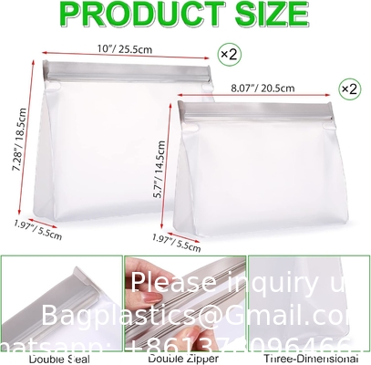 Sacs de toilettes, maquillage de voyage en plastique doux Sacs cosmétiques, fermeture à fermeture à glissière, sac portable étanche