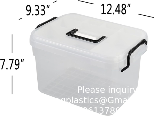 Récipient de trousse de premiers soins, boîte de stockage de médicaments de voyage avec plateau Récipient de trousse de premiers soins, boîte d'organisation transparente