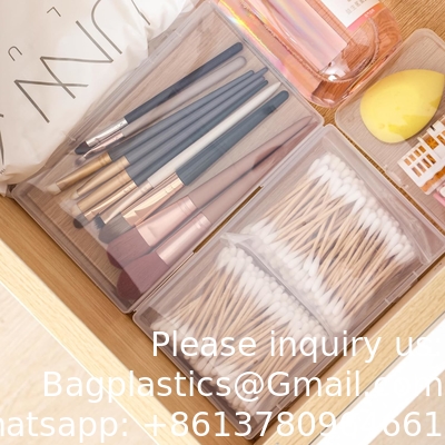 Boîte de rangement organisateur, rectangulaire vide mini organizer en plastique clair Boîte de rangement contenant des couvercles Petits articles