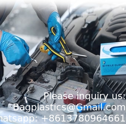 Gants de nitrile, 4mil-100 Count, Gants jetables sans latex, Gants jetables pour le ménage, sans danger pour les aliments