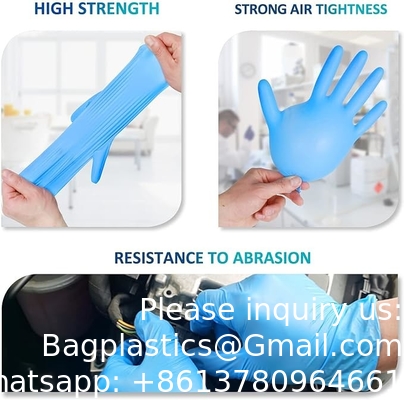 Gants de nitrile, 4mil-100 Count, Gants jetables sans latex, Gants jetables pour le ménage, sans danger pour les aliments