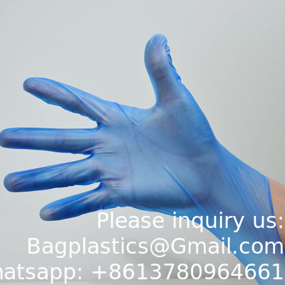 Gants d'examen en vinyle jetables en gros Gants de vinyle sans poudre pour les services alimentaires Gants en PVC pour le nettoyage
