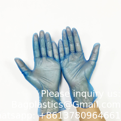 Gants d'examen en vinyle jetables en gros Gants de vinyle sans poudre pour les services alimentaires Gants en PVC pour le nettoyage