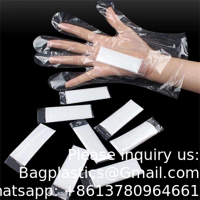Gants individuels pliés Gants de fourrage Package Gants PE jetables Gants transparents de qualité alimentaire Gants biodégradables