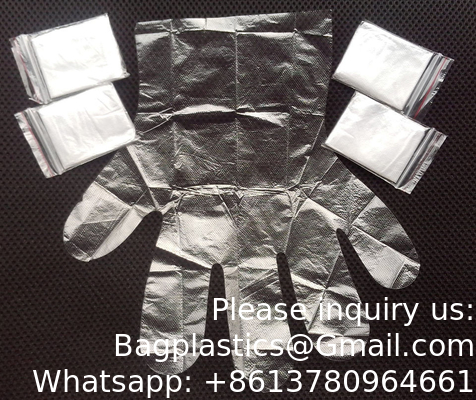Gants individuels pliés Gants de fourrage Package Gants PE jetables Gants transparents de qualité alimentaire Gants biodégradables