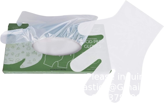 Gants 100% compostables, gants à base de maïs, gants jetables pour les services alimentaires, gants de cuisine pour la préparation des aliments, écologiques