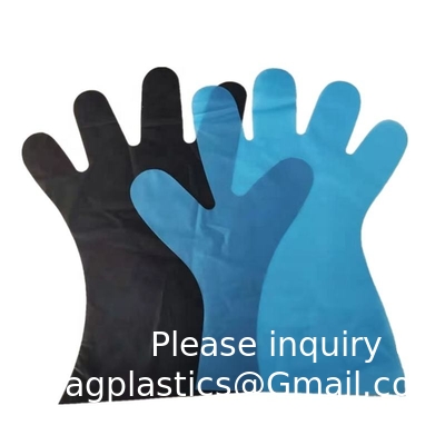Vente en gros en poudre biodégradable durable recyclable dépourvue de poudre Gants jetables TPE/PE à bas prix Gants jetables PE