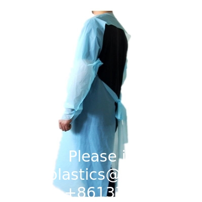 Couleur en plastique durable de cuisine tablier polyéthylène jetable CPE manches longues tablier hommes femmes adultes nettoyage