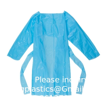 Couleur en plastique durable de cuisine tablier polyéthylène jetable CPE manches longues tablier hommes femmes adultes nettoyage