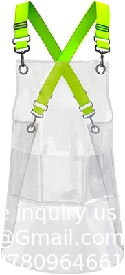 Tablier de coiffeur Tablier réglable à dos croisé avec 3 poches Tablier de travail de salon de coiffure pour coiffeur (22,8 W 25,5 L)