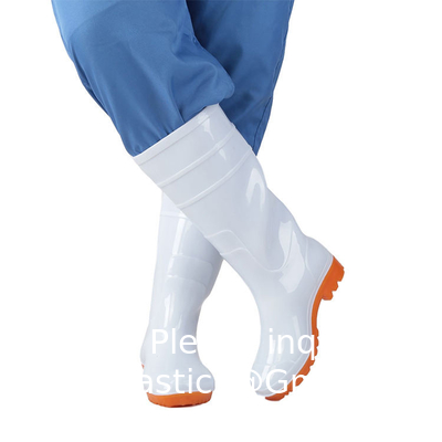 Bottes de travail en extérieur antidérapantes en caoutchouc talons hauts Standard Logo personnalisé étanche Hommes Femmes Bottes de pluie en PVC Bottes de pêcheur