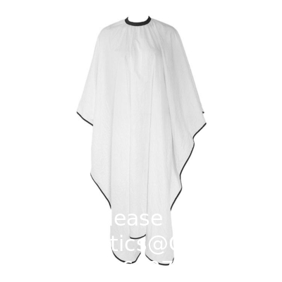 Cape de coiffeur grande taille avec fermeture réglable élastique imperméable à l'eau Cape de salon de coiffure pour hommes, femmes et enfants Noir