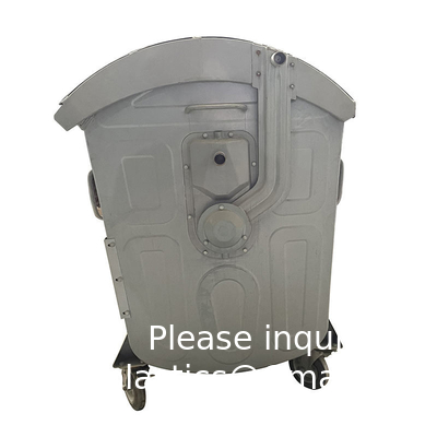 1100l 1100 litres de poubelle extérieure grande poubelle déchets métalliques galvanisés en acier inoxydable poubelle à roues