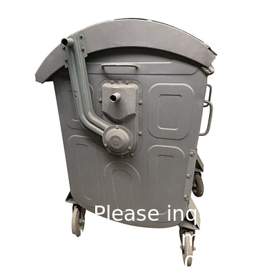 1100l 1100 litres de poubelle extérieure grande poubelle déchets métalliques galvanisés en acier inoxydable poubelle à roues