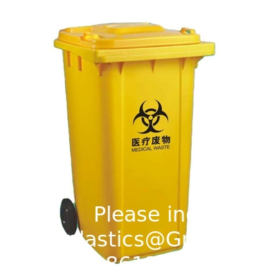 Réservoirs de déchets pour hôpitaux poubelles à roulettes pour produits biologiques Produits en plastique Hdpe Contenants de déchets dangereux poubelles pour produits biologiques